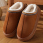Nouvelle mode moelleux plate-forme pantoufles pour femmes 2025 hiver en peluche chaud coton chaussures femme confort antidérapant unisexe maison pantoufles