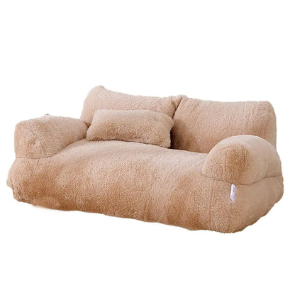 Lit de luxe pour chat, canapé chaud d'hiver, nid pour animaux de compagnie, pour petits et moyens chiens, confortable, en peluche, pour chiot, fournitures pour animaux de compagnie