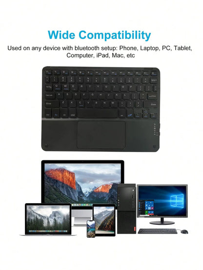 Wireless touch keyboard, slim and quiet design, long battery life. iPad mini Bluetooth keyboard, compatible with Android/IOS