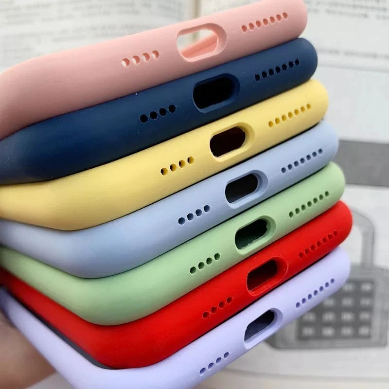 Coques en silicone originales pour iPhone 17 16 15 12 14 13 Pro Max 15 16 Plus, coque avec logo pour Apple iPhone 11 14 15 16 17 Pro