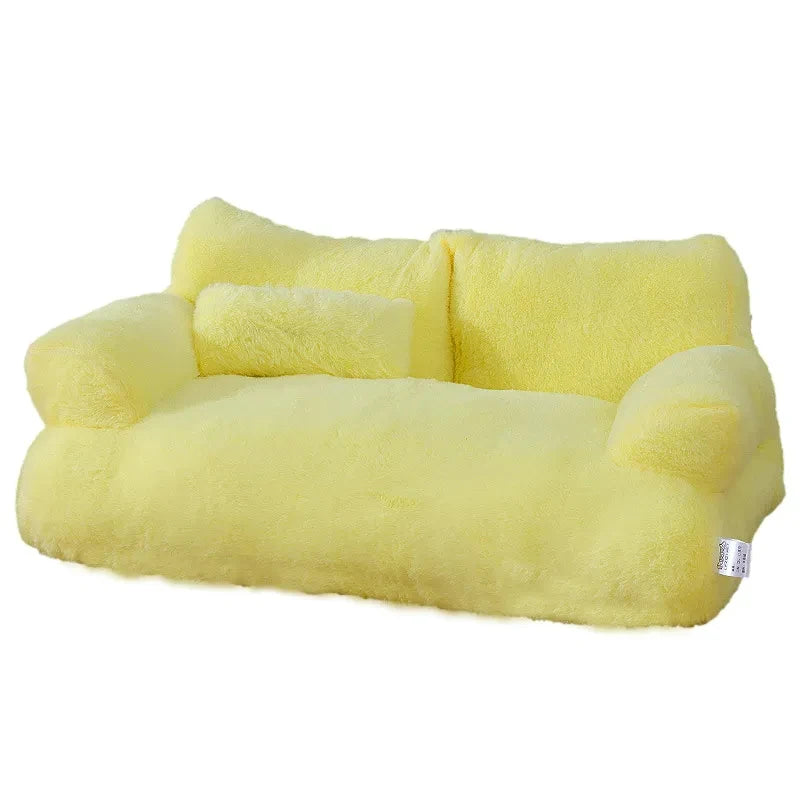 Lit de luxe pour chat, canapé chaud d'hiver, nid pour animaux de compagnie, pour petits et moyens chiens, confortable, en peluche, pour chiot, fournitures pour animaux de compagnie