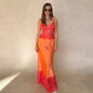 Robe longue sans manches en dentelle patchwork pour femme, dos nu, épaules dénudées, transparente, col en V, slim, maxi vestidos 2026, robe de vacances pour femme