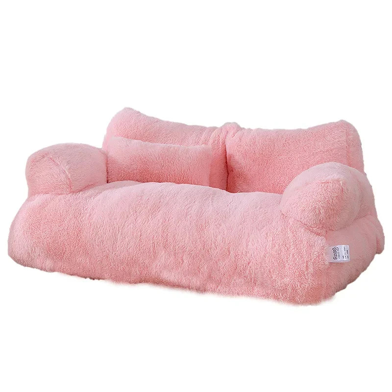 Lit de luxe pour chat, canapé chaud d'hiver, nid pour animaux de compagnie, pour petits et moyens chiens, confortable, en peluche, pour chiot, fournitures pour animaux de compagnie