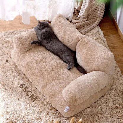 Lit de luxe pour chat, canapé chaud d'hiver, nid pour animaux de compagnie, pour petits et moyens chiens, confortable, en peluche, pour chiot, fournitures pour animaux de compagnie