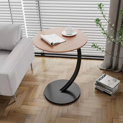Scandinavian Modern Minimalist Small Round Side Table End Table Bedside Nightstand Compact Space Saving Coffee Table White