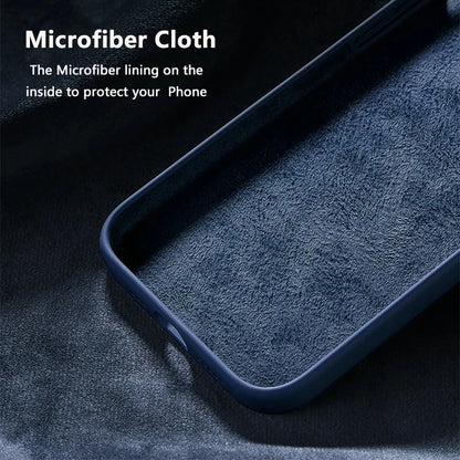Coques en silicone originales pour iPhone 17 16 15 12 14 13 Pro Max 15 16 Plus, coque avec logo pour Apple iPhone 11 14 15 16 17 Pro