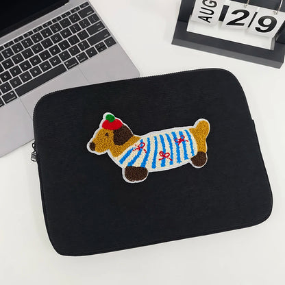 Cute Dogs Laptop Sleeve Bag 13-14 15-16 Inch Dachshund Pet Protective Computer Cases Laptop Cover 9.7-11 in Tablet Travel Cover