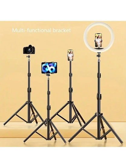1pc 63 pouces avec trépied pliable et clip de support de téléphone 160.02 Cm trépied multifonctionnel, trépied pour téléphone et appareil photo