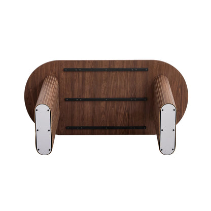 Modern Simple Solid Wood Texture Dining Table, Oval Tabletop, Suitable for Living Room/Dining Room, 180cm*90cm