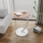 Scandinavian Modern Minimalist Small Round Side Table End Table Bedside Nightstand Compact Space Saving Coffee Table White