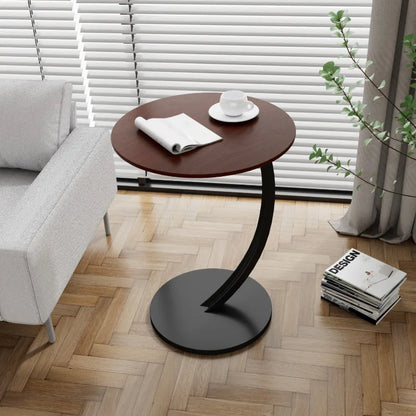 Scandinavian Modern Minimalist Small Round Side Table End Table Bedside Nightstand Compact Space Saving Coffee Table White