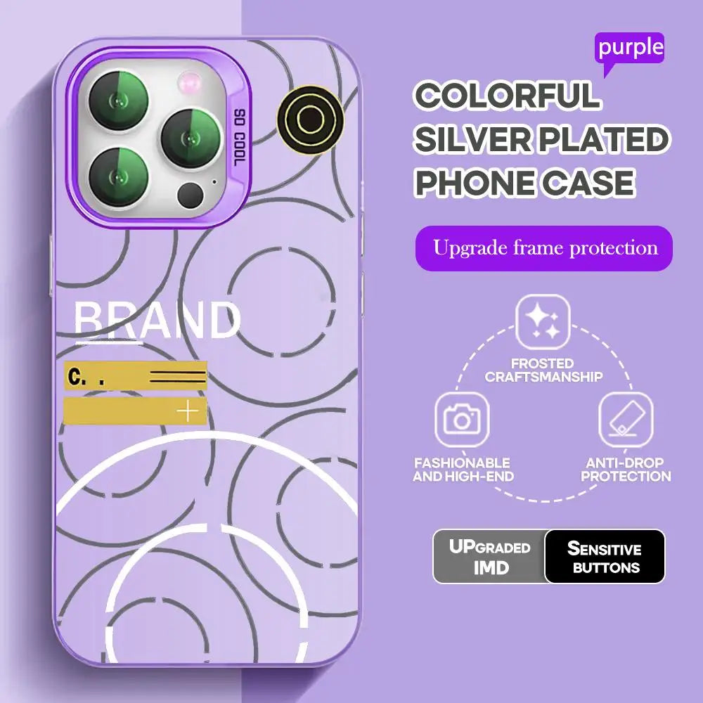 Is-landS – coque de téléphone à motif St-ones, marque cool, noire, couleur argent, pour lPhone 17 16 e 15 14 13 12 11 Pro Max Plus