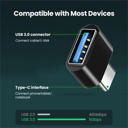 Adaptateur Mini type-c vers USB 3.0 USB-C mâle OTG A femelle, connecteur de données pour MacBook ProiPadMini 6/ProMacBookAirType CDevice
