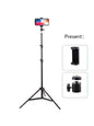 1pc 63 pouces avec trépied pliable et clip de support de téléphone 160.02 Cm trépied multifonctionnel, trépied pour téléphone et appareil photo