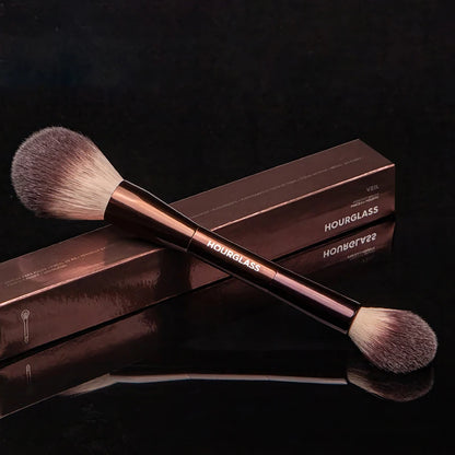 Ensemble et Kit de pinceaux de maquillage sablier comprenant fond de teint en poudre correcteur fard à joues pour lèvres bronzant fard à paupières Eyeliner pinceau pour surbrillance
