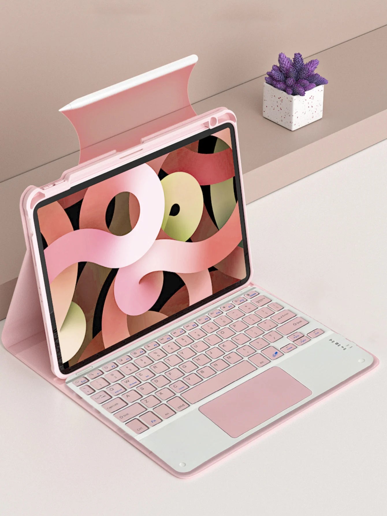 Wireless touch keyboard, slim and quiet design, long battery life. iPad mini Bluetooth keyboard, compatible with Android/IOS