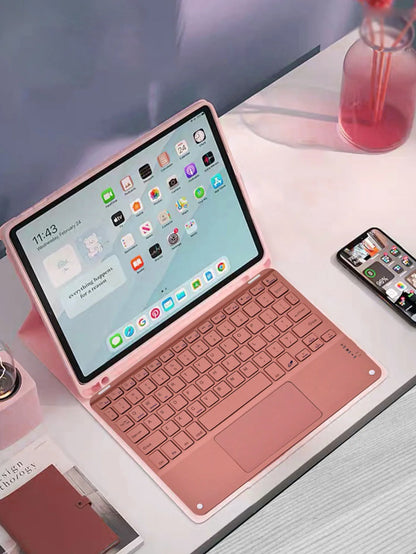Wireless touch keyboard, slim and quiet design, long battery life. iPad mini Bluetooth keyboard, compatible with Android/IOS