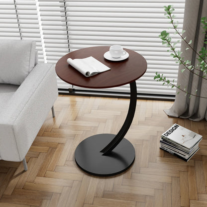 Scandinavian Modern Minimalist Small Round Side Table End Table Bedside Nightstand Compact Space Saving Coffee Table White