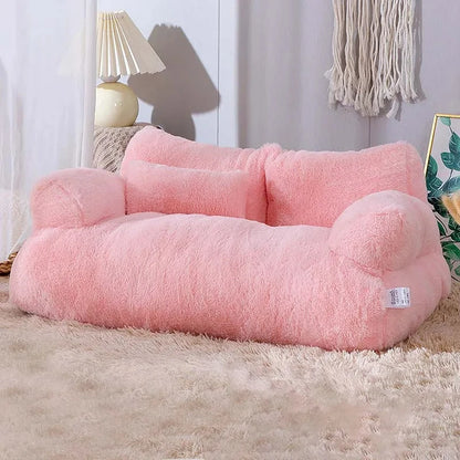 Lit de luxe pour chat, canapé chaud d'hiver, nid pour animaux de compagnie, pour petits et moyens chiens, confortable, en peluche, pour chiot, fournitures pour animaux de compagnie