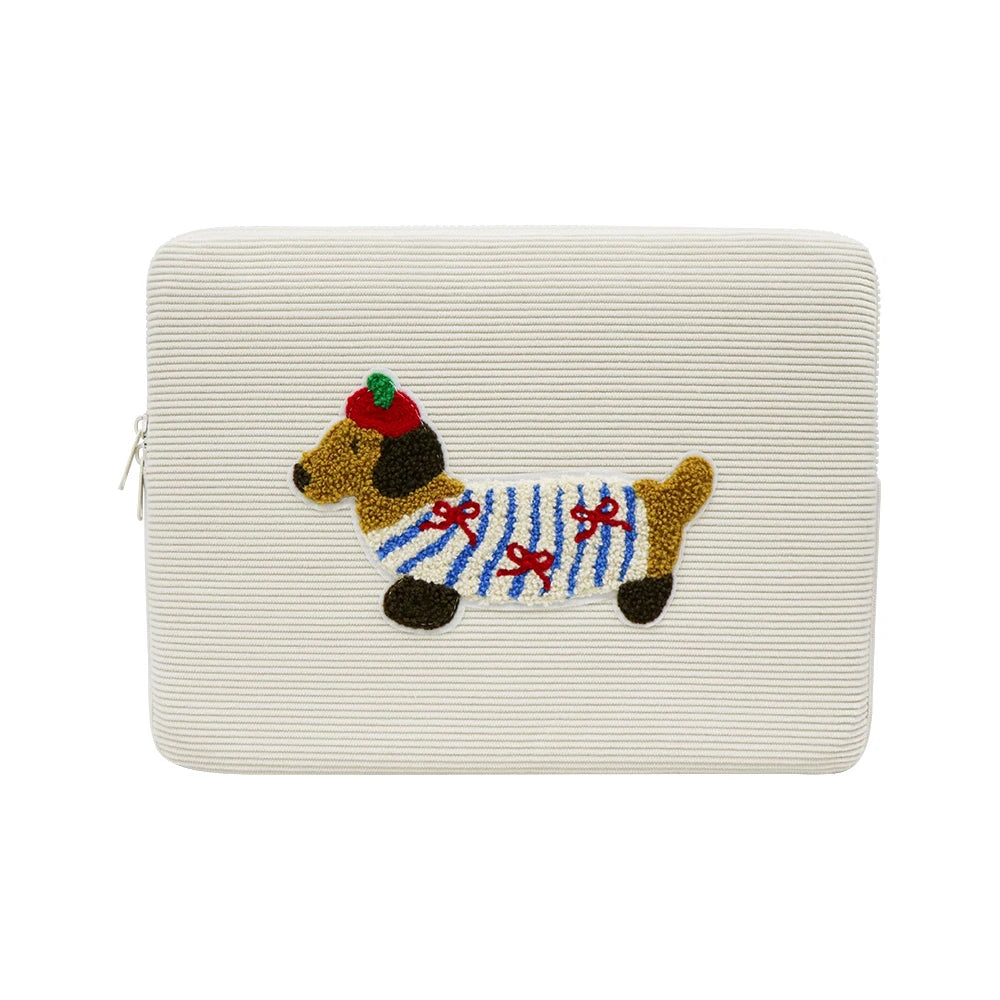 Cute Dogs Laptop Sleeve Bag 13-14 15-16 Inch Dachshund Pet Protective Computer Cases Laptop Cover 9.7-11 in Tablet Travel Cover