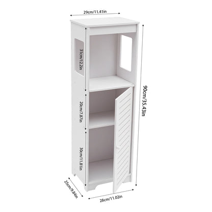 Armoire de rangement de salle de bain, étagère de placard en PVC blanc 28x25x90cm, support de rangement de mouchoirs, organisateur de meubles de salle de bains et de toilettes