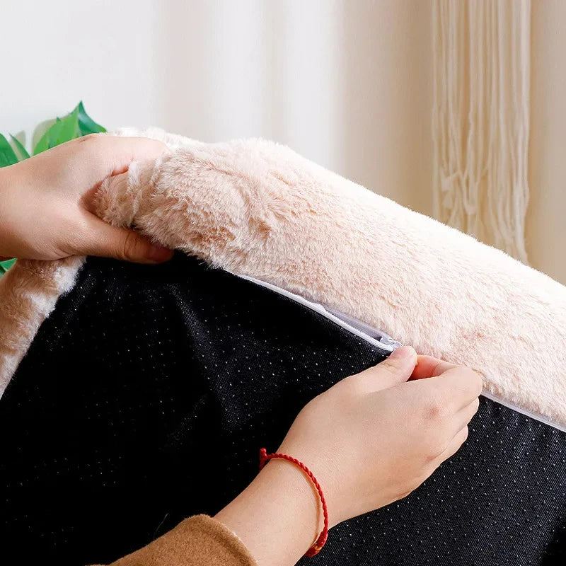 Lit de luxe pour chat, canapé chaud d'hiver, nid pour animaux de compagnie, pour petits et moyens chiens, confortable, en peluche, pour chiot, fournitures pour animaux de compagnie