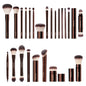 Ensemble et Kit de pinceaux de maquillage sablier comprenant fond de teint en poudre correcteur fard à joues pour lèvres bronzant fard à paupières Eyeliner pinceau pour surbrillance
