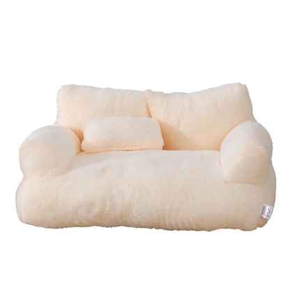 Lit de luxe pour chat, canapé chaud d'hiver, nid pour animaux de compagnie, pour petits et moyens chiens, confortable, en peluche, pour chiot, fournitures pour animaux de compagnie