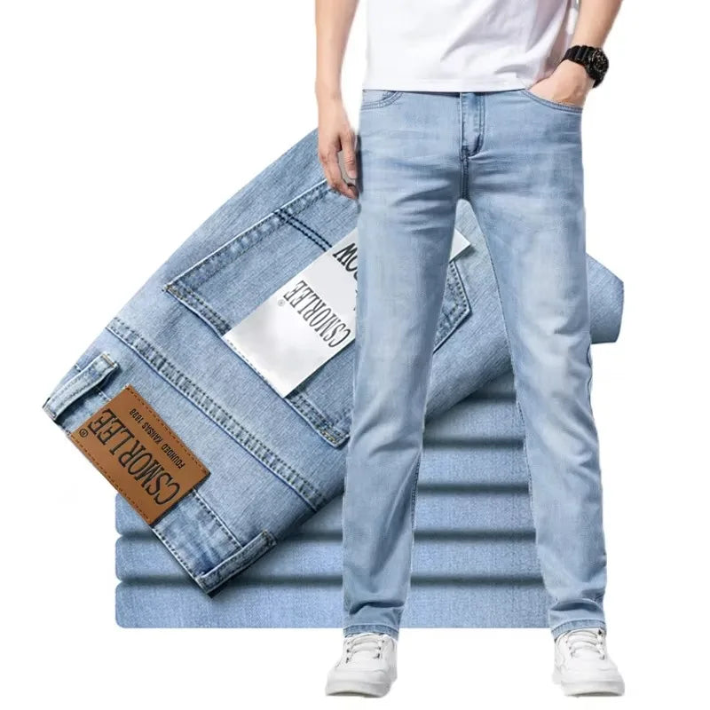 2025 marca Jeans verano estilo Utr pantalones vaqueros finos y ligeros para hombres moda masculina Casual Denim Jeans para hombres pantalones vaqueros delgados al por mayor