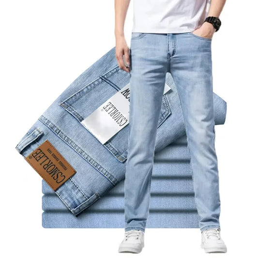 2025 marca Jeans verano estilo Utr pantalones vaqueros finos y ligeros para hombres moda masculina Casual Denim Jeans para hombres pantalones vaqueros delgados al por mayor