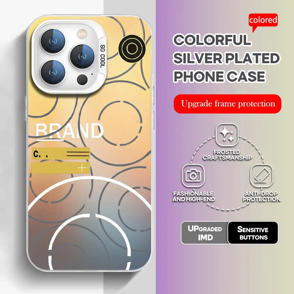 Is-landS – coque de téléphone à motif St-ones, marque cool, noire, couleur argent, pour lPhone 17 16 e 15 14 13 12 11 Pro Max Plus